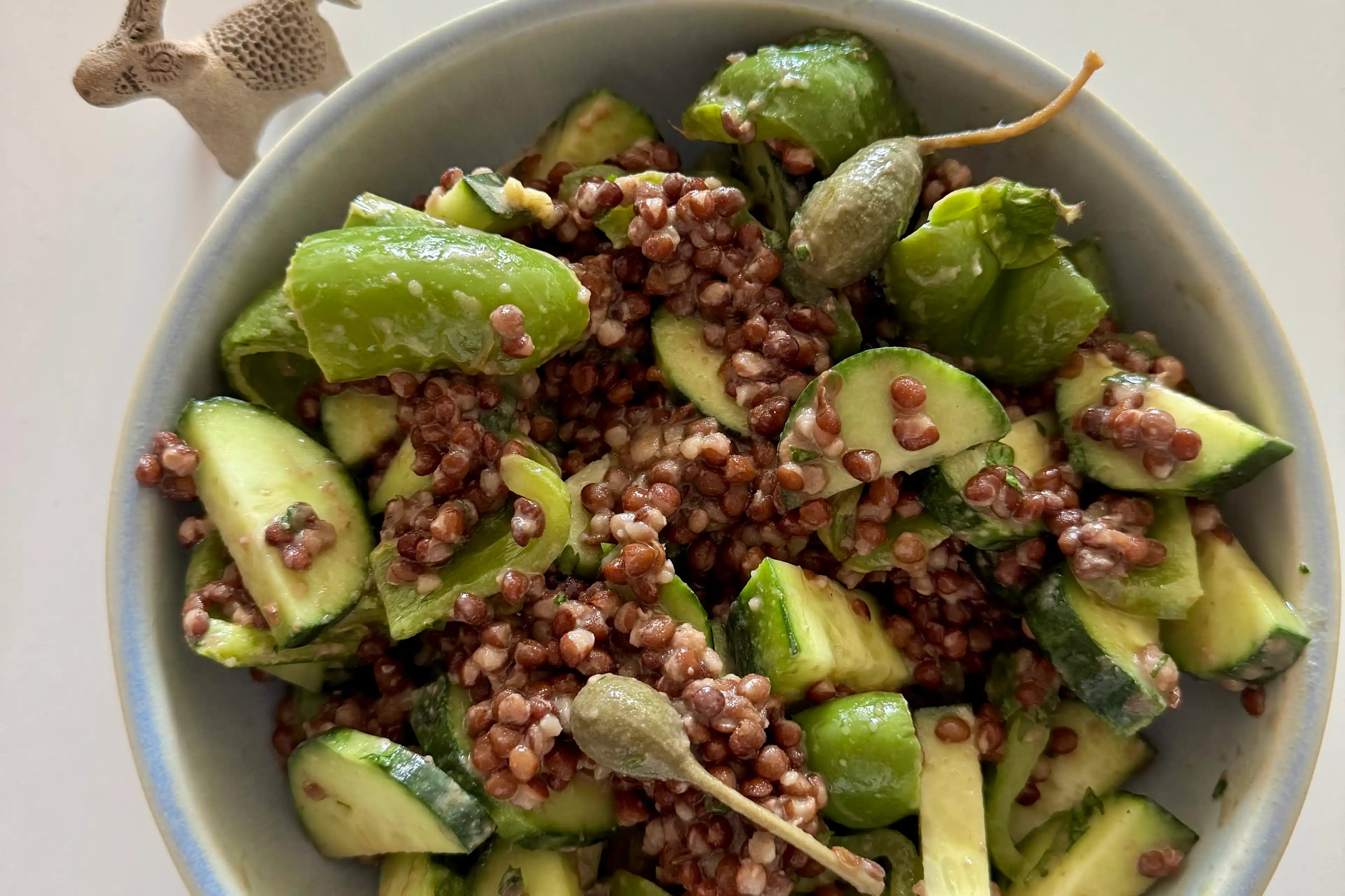 Beluga Lentil Salad with Vegetables and Mustard Vinaigrette
