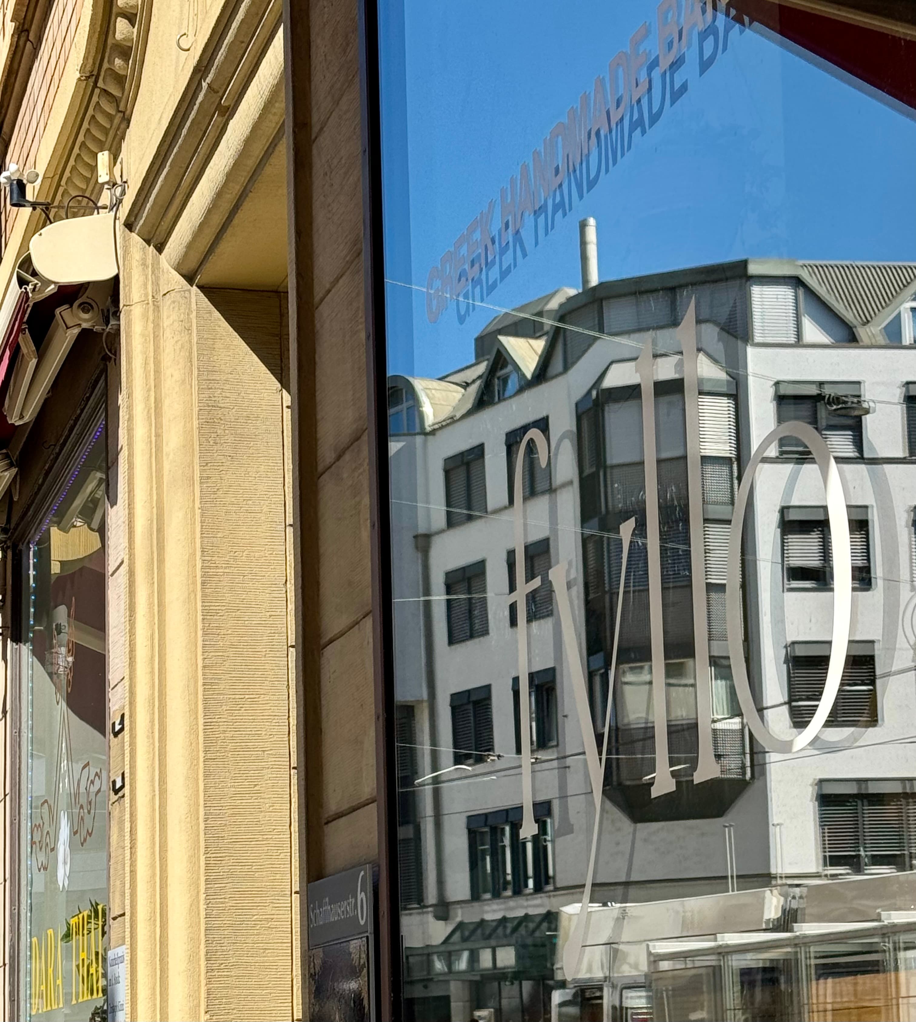 The facade of Fyllo in the Unterstrass neighborhood.