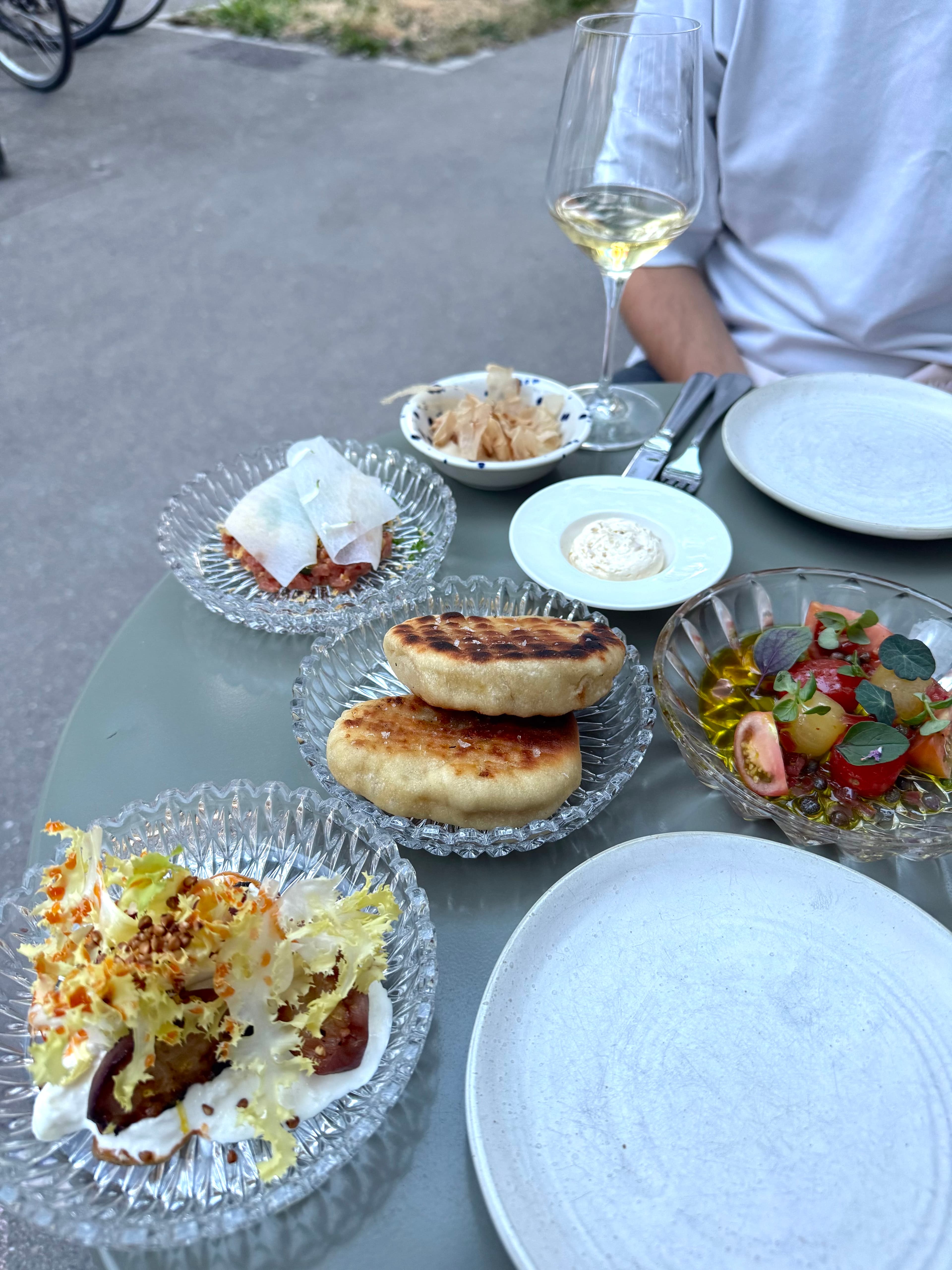 The second course featured some of my favorite dishes, paired with a blend white wine from Marto.