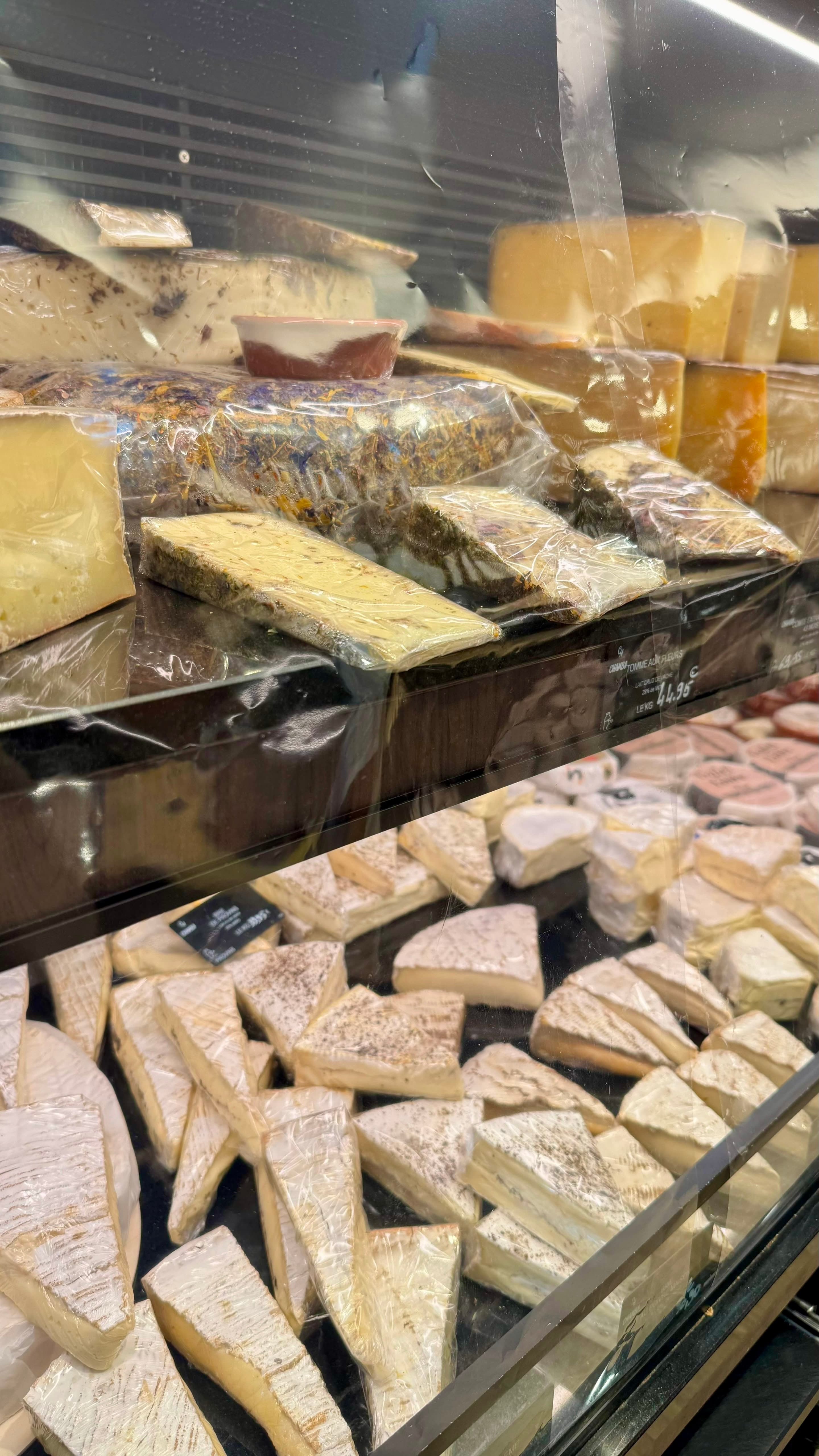More cheeses on display at the Chambi cheese shop.