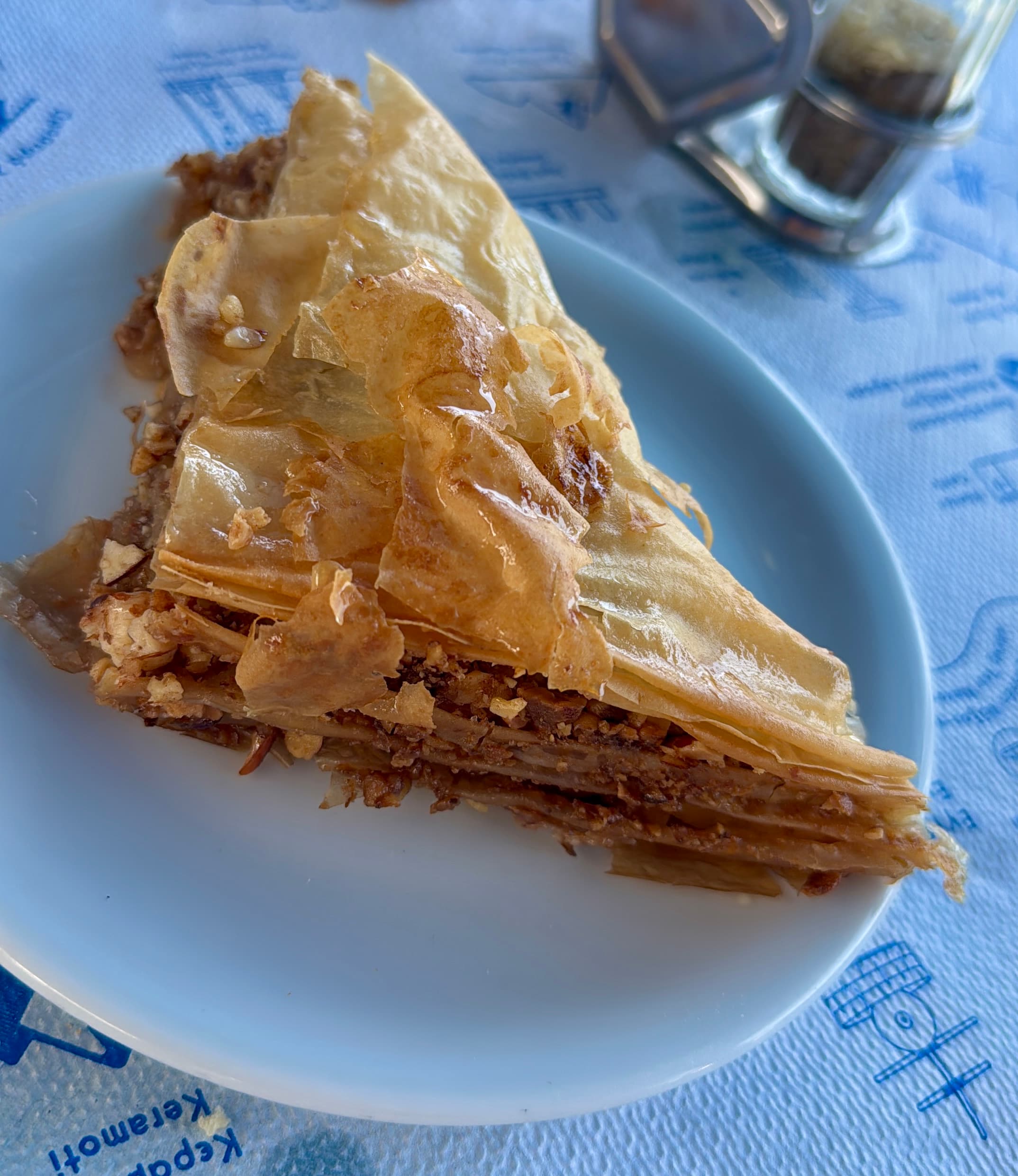 Baklava straight from the baking pan.