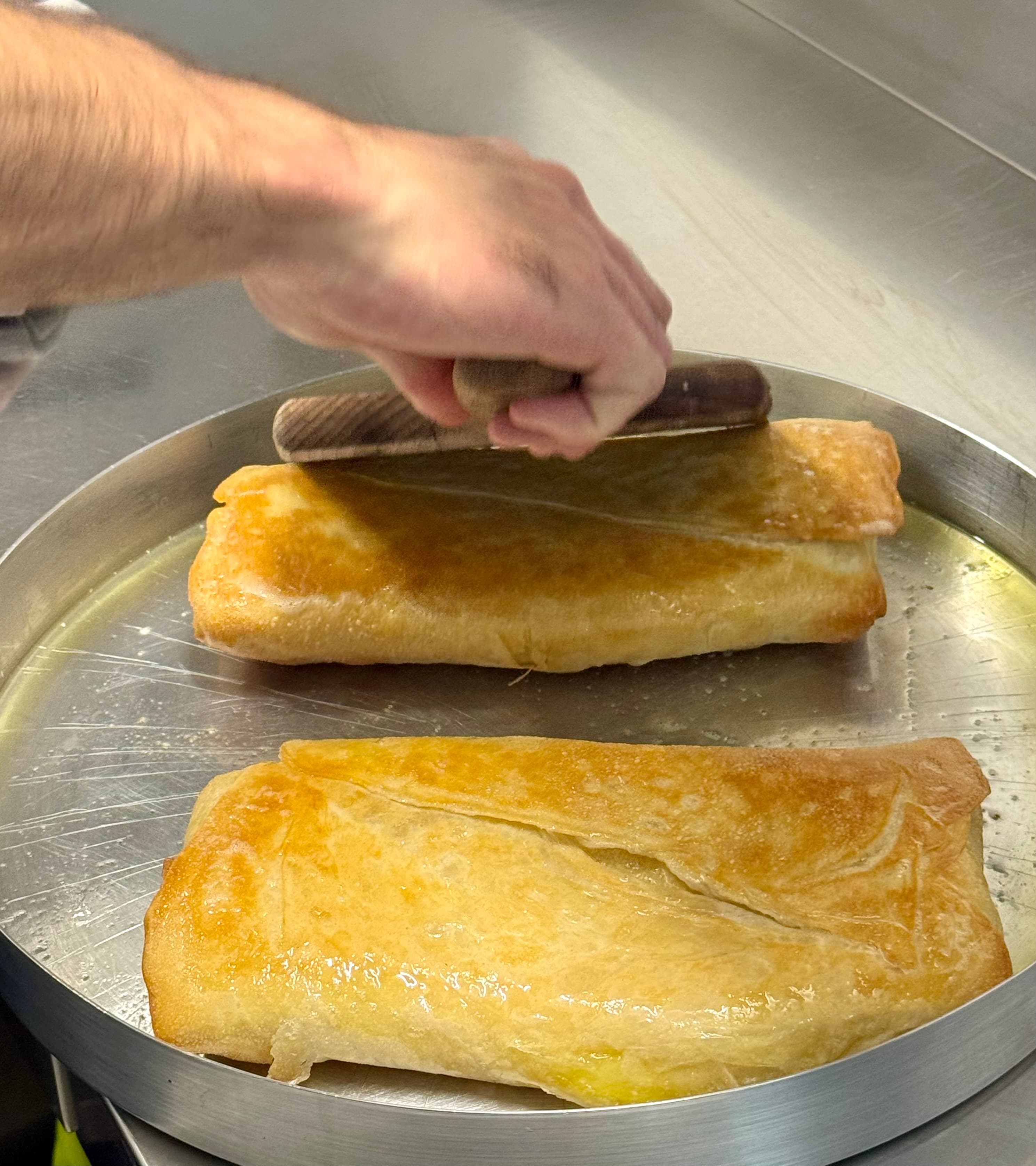 The bougatsa that has soaked up all its butter.